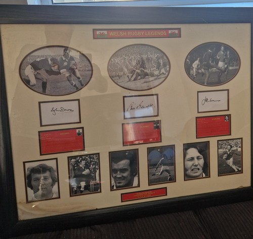 Wales rugby signed framed - rugby,