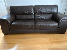 3 Seater Brown Leather Sofa
