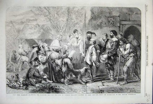 Original old antique print - original,