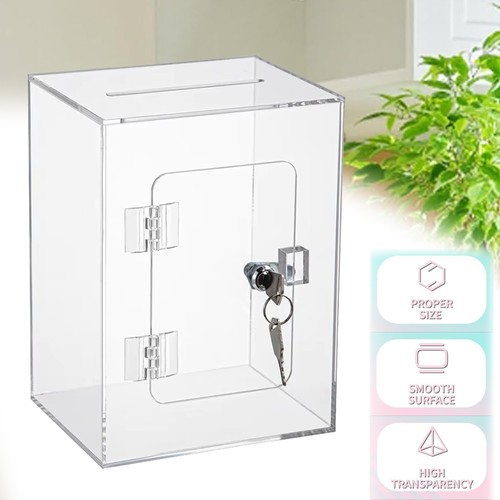Clear acrylic money saving box - clear,