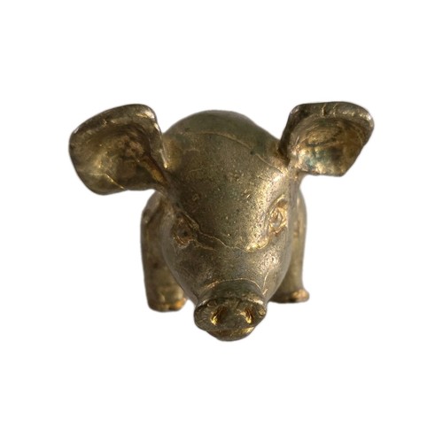 Vintage solid brass pig - vintage,