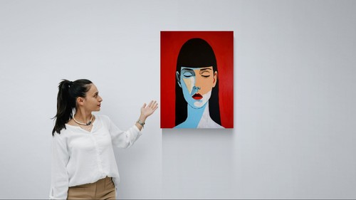 Abstract portrait woman - of, a