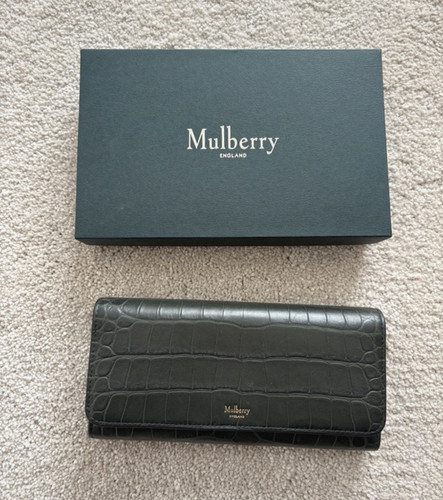 Mulberry green croc embossed - green,