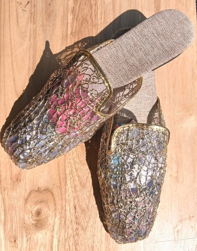 Gold lace upper net - gold,