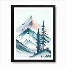 Mountain And Forest In