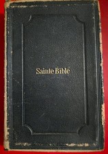 Antique Holy Bible In French