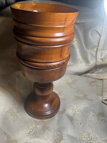 Vintage wooden goblet - vintage,