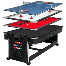 Sure Shot 7Ft 4 In 1 Multi Games Table Pool Air Hockey Table Tennis Snooker New