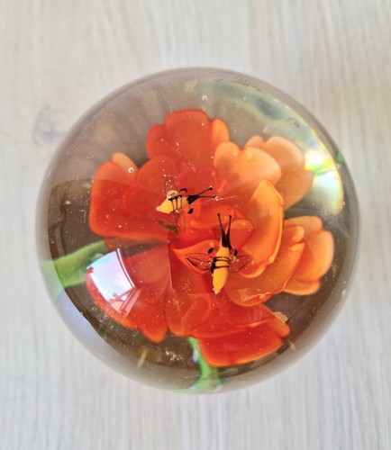 Vintage large orange flower - large,