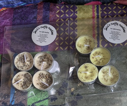 Handmade tea lights - handmade, soy