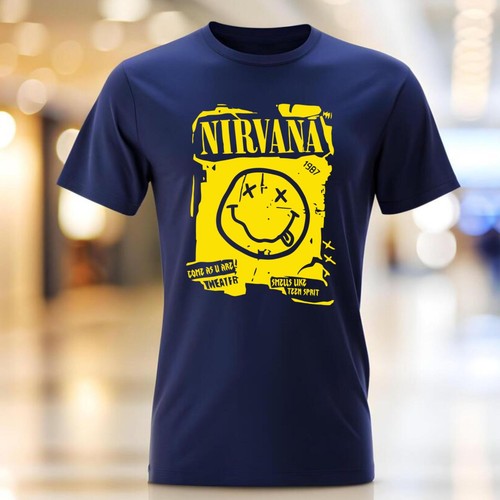 Nirvana shirt happy - nirvana, face