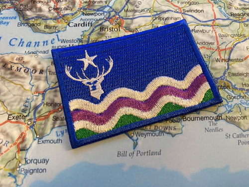 Exmoor flag embroidered - exmoor, iron