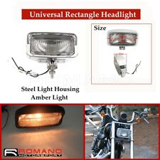 Motorcycle Vintage Rectangle Square Headlight For Harley Old School Bobber Racer