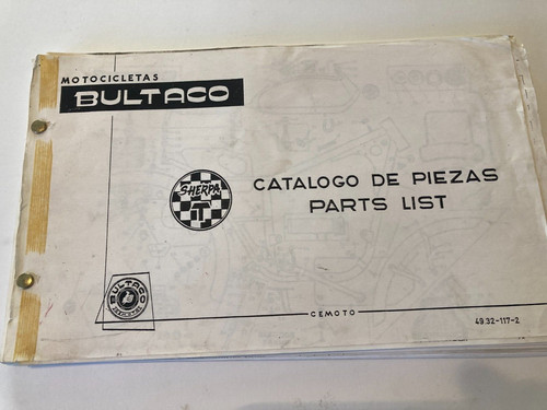 Bultaco sherpa parts catalog - bultaco,