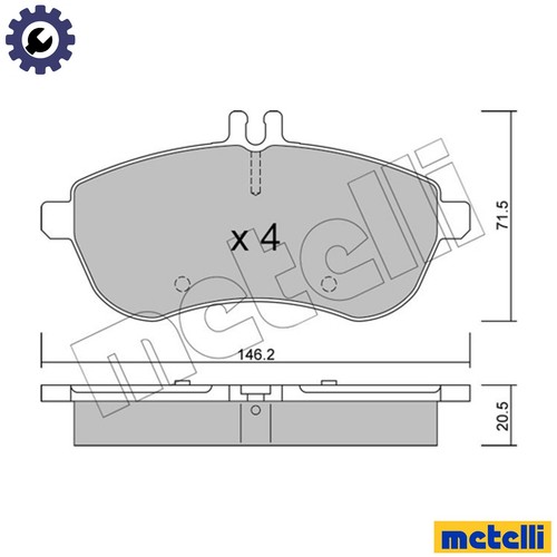 Brake pad set - set,
