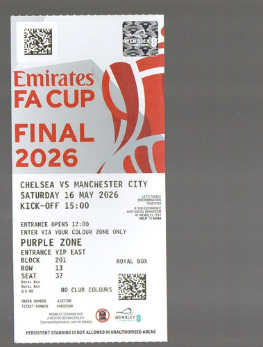 Used ticket chelsea v - -,