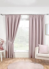 Blackout Lined Pencil Pleat Curtains Sundour Eclipse Blush