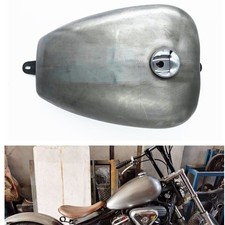 Motorcycle 17L Unpainted Silver Petrol Gas Fuel Tank For HONDA Steed 400 600  ID