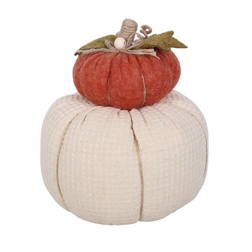 Stacked fabric pumpkin - fabric,