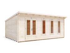 Log Cabin Garden Office Summer House Kit Man Cave Games Room Terminator 6m x 4m
