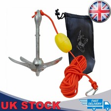 NEW Steel Grapple Anchor Kit For Small Boat/kayak 10m Rope Andes 3.3lb 1.5kg