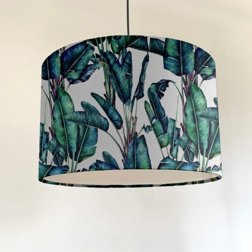 Leaves velvet white drum - in, white,