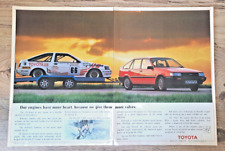 TOYOTA COROLLA GT COUPE 16 VALVE ENGINES - FRAMEABLE ORIGINAL CLASSIC CAR ADVERT