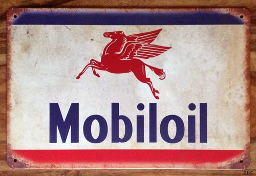 Mobil oil metal garage - oil,