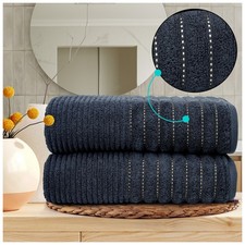 100% Cotton Ribbed Towels Soft