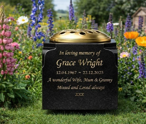 Personalised granite memorial - personalised,