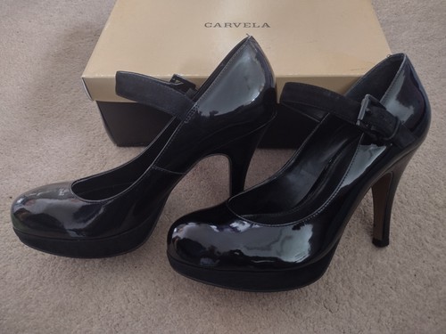 Ladies carvela black patent - ladies,