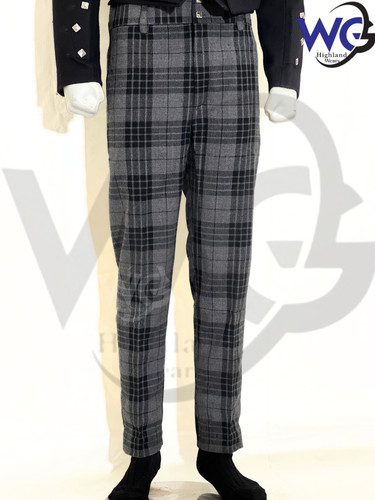 Men 18oz grey watch tartan - grey,