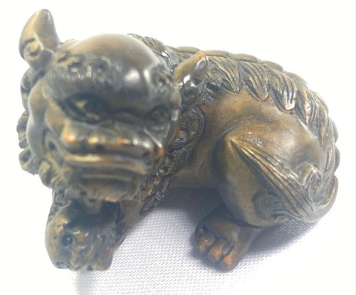 Netsuke antique lion - antique,