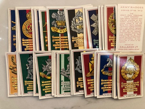 1939 gallaher army badges - army,