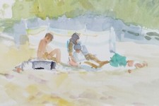 Original Watercolour , 'Family