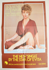 Elaine Paige, Autographed, Original, Don't Walk Away, Promo, RARE POSTER 20x30"