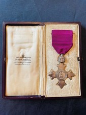 FINE EXAMPLE WWI FULL SIZE SOLID SILVER 1919 MBE MEDAL WITH CASE GARRARD & CO.