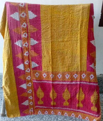 Kantha quilt handmade cotton - quilt,