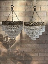 Pair of Vintage Hanging Brass