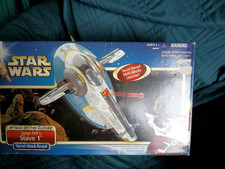 Star Wars Attack Of The Clones Jango Fett's Slave 1 Secret Attack Reveal NIB