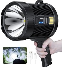Solar Rechargeable Spotlight LED Light Handheld Flashlight Lamp Outdoor Camping
