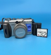 Canon Powershot G3 4.0MP Digital Camera With Memory Card, Silver - Tested