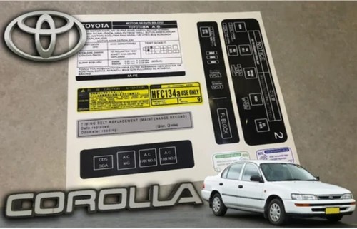 Toyota corolla ae101 decal set - toyota,