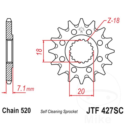 Front sprocket racing - jt, 12