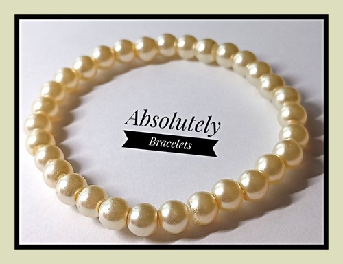 Elastic glass pearl bead - elastic,