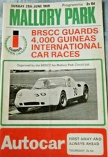 PROGRAMME MALLORY GUARDS 4000 GUINEAS 1969 FORD ESCORT GT MINI COOPER GT DOWNTON