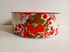 Vintage Cake Storage Tin / Storage Tin, Floral Pattern