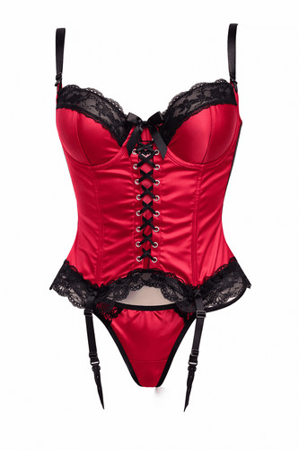 Ladies satin basque - ladies, bustier