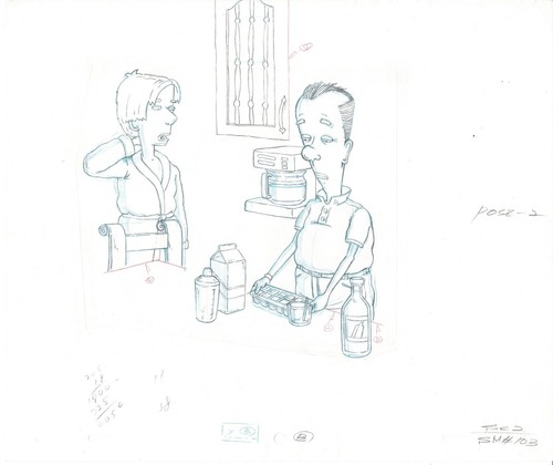 David spade cel drawings - 5,
