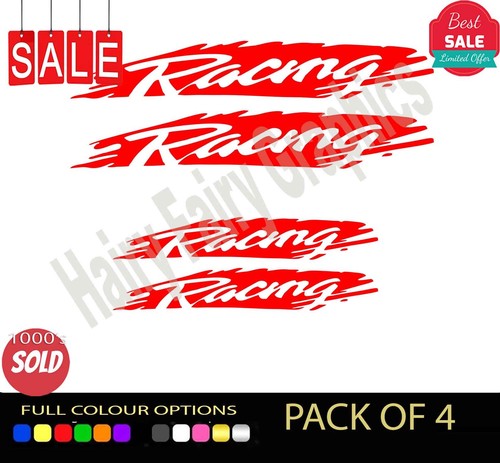 Racing car stickers - 4x,